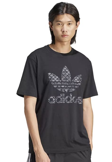 adidas t shirt schwarz klebedruck|Classic Monogram Graphic T.